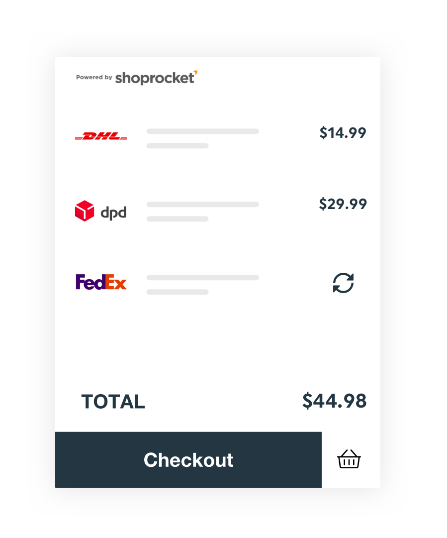 Real time shipping estimate prices Real time shipping estimate prices